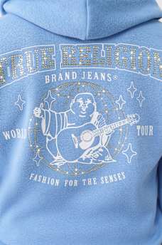 CRYSTAL GLOBAL LOGO ZIP HOODIE, image 1