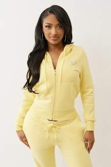 CRYSTAL GLOBAL LOGO ZIP HOODIE, image 2