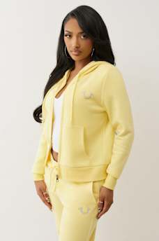 CRYSTAL GLOBAL LOGO ZIP HOODIE, image 5