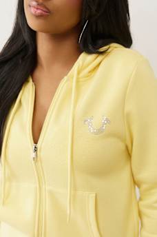 CRYSTAL GLOBAL LOGO ZIP HOODIE, image 7