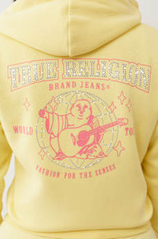 CRYSTAL GLOBAL LOGO ZIP HOODIE, image 1