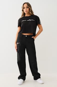 LOGO TAPING BOXY BABY TEE, image 2