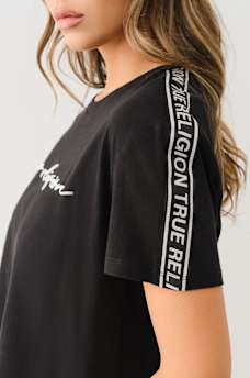 LOGO TAPING BOXY BABY TEE, image 6