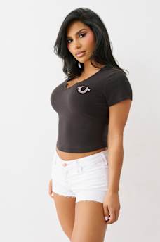 CRYSTAL WORLD TOUR BABY TEE, image 4