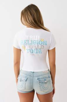 CRYSTAL WORLD TOUR BABY TEE, image 5