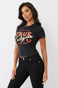 METALLIC LOGO BABY TEE, image 4