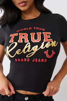 METALLIC LOGO BABY TEE, image 1