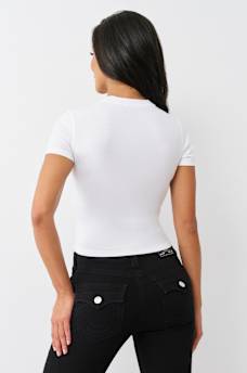 METALLIC LOGO BABY TEE, image 5