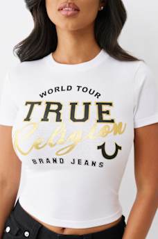 METALLIC LOGO BABY TEE, image 1