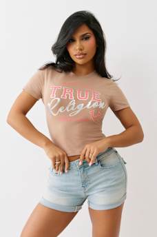 METALLIC LOGO BABY TEE, image 2