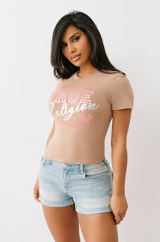 METALLIC LOGO BABY TEE, image 4