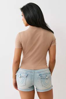METALLIC LOGO BABY TEE, image 5