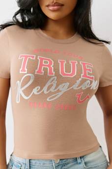 METALLIC LOGO BABY TEE, image 1