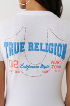 PUFF PRINT LOGO V NECK TEE, image 1