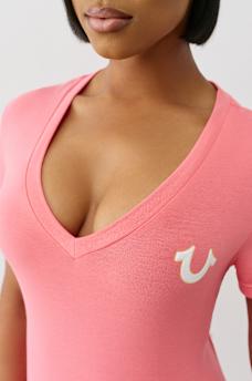 PUFF PRINT LOGO V NECK TEE, image 6