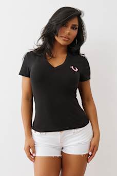 SCRIPT BUDDHA V NECK TEE, image 2