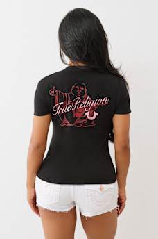 SCRIPT BUDDHA V NECK TEE, image 5