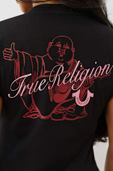SCRIPT BUDDHA V NECK TEE, image 1
