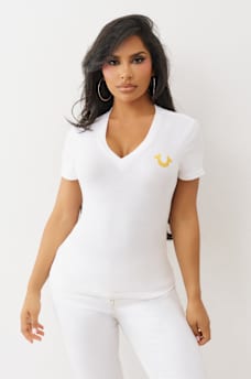SCRIPT BUDDHA V NECK TEE, image 2