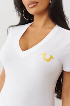 SCRIPT BUDDHA V NECK TEE, image 5