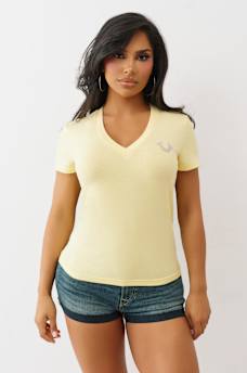 SCRIPT BUDDHA V NECK TEE, image 2