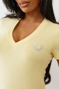 SCRIPT BUDDHA V NECK TEE, image 6