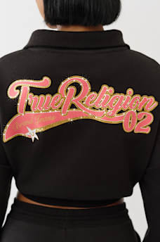 VARSITY HALF ZIP SWEATER, image 1