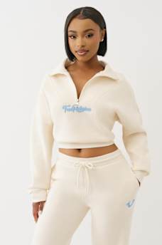VARSITY HALF ZIP SWEATER, image 2