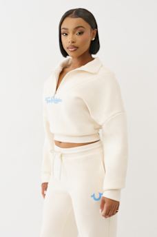 VARSITY HALF ZIP SWEATER, image 4