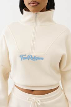 VARSITY HALF ZIP SWEATER, image 5