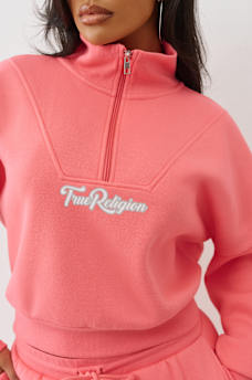 VARSITY HALF ZIP SWEATER, image 1