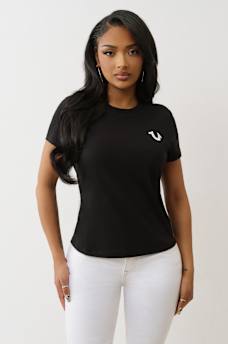 CRUSHED CRYSTAL HORSESHOE TEE, image 2