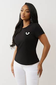 CRUSHED CRYSTAL HORSESHOE TEE, image 4