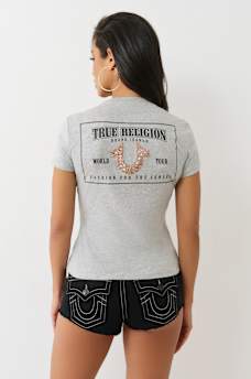 CRUSHED CRYSTAL HORSESHOE TEE, image 5