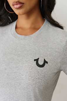 CRUSHED CRYSTAL HORSESHOE TEE, image 6