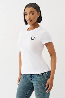 CRUSHED CRYSTAL HORSESHOE TEE, image 4