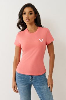CRUSHED CRYSTAL HORSESHOE TEE, image 3