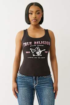 RIBBED METALLIC BUDDHA TANK, image 1