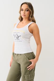 RIBBED METALLIC BUDDHA TANK, image 4