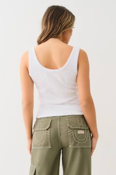 RIBBED METALLIC BUDDHA TANK, image 5