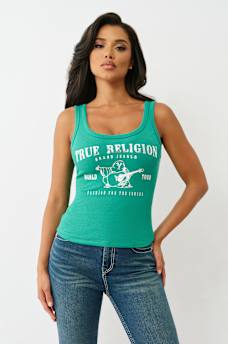 RIBBED METALLIC BUDDHA TANK, image 2