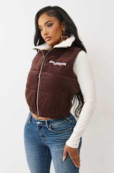 CORDUROY PUFFER VEST, image 3