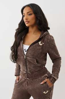 WASHED FLEECE ZIP HOODIE, image 4