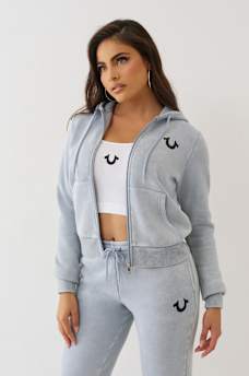 WASHED FLEECE ZIP HOODIE, image 4