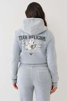 WASHED FLEECE ZIP HOODIE, image 5