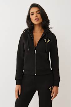CRYSTAL LOGO ZIP HOODIE, image 2