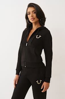 CRYSTAL LOGO ZIP HOODIE, image 5