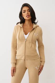 CRYSTAL LOGO ZIP HOODIE, image 2