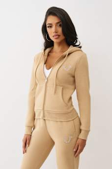 CRYSTAL LOGO ZIP HOODIE, image 4