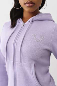 CRYSTAL LOGO ZIP HOODIE, image 5